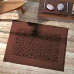 5195101-Toalha de Piso Dohler Confort FJ-6419 Marrom 70x50cm-2