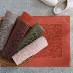 5195101-Toalha de Piso Dohler Confort FJ-6419 Marrom 70x50cm-3