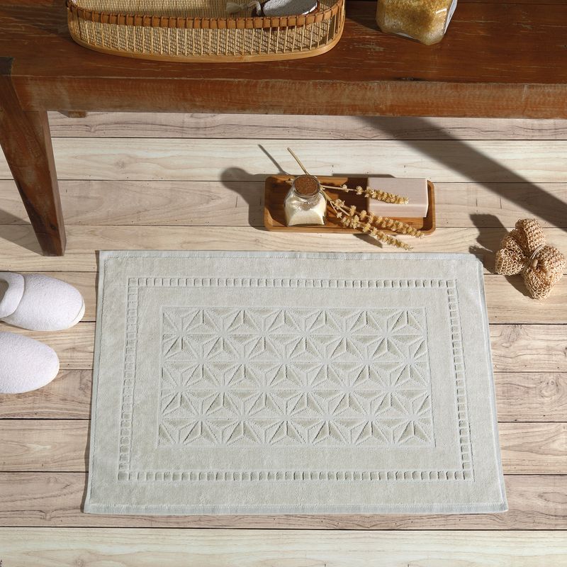 5401429-Toalha de Piso Dohler Confort FJ-7157 Cinza 70x50cm-2