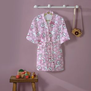 Roupão Infantil Döhler Marie Kids Aveludado Rosa