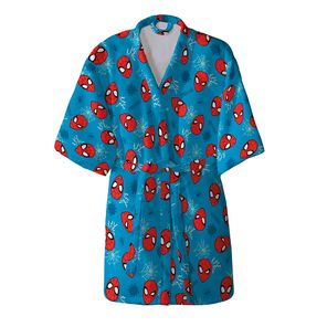 Roupão Infantil Döhler Spiderman 05 Aveludado Azul