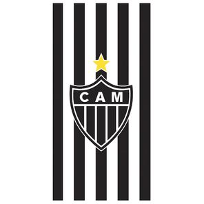 Toalha de Banho e Praia Döhler Atlético Mineiro Preto e Branco