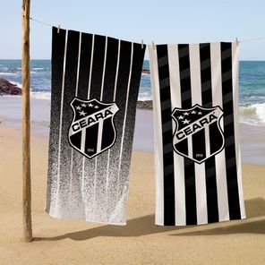 Toalha de Banho e Praia Döhler Ceará Preto e Branco