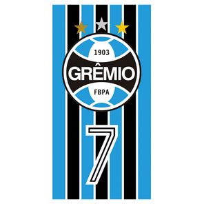 Toalha de Banho e Praia Döhler Grêmio 7  Azul e Preto