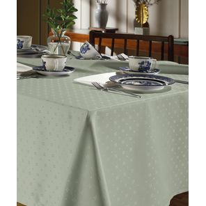 Toalha de Mesa Retangular Döhler Requinte TJ-5796 Verde 10 Lugares