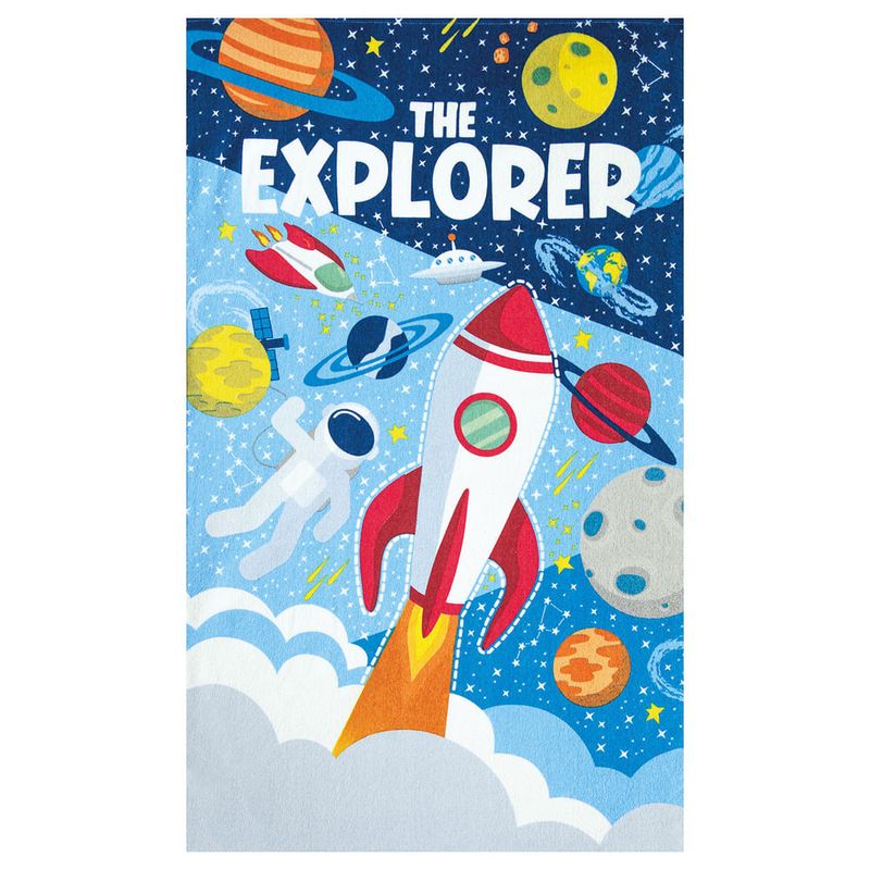 Kit Jogo de Cama + Toalha de Banho Infantil Astronauta Azul - Döhler -1758572342040