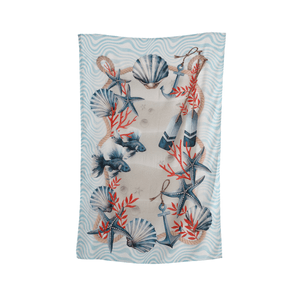 Canga De Praia Döhler Viscose Blue Waves