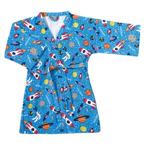 Roupão Infantil Döhler Astronauta Felpudo com Manga