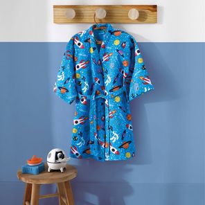 Roupão Infantil Döhler Astronauta Felpudo com Manga