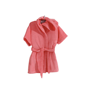 Roupão Infantil  Döhler Velour Rosa com capuz