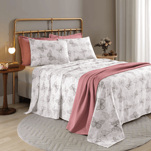 Jogo de Cama Casal Döhler Brenda 110 Fios 4 Peças