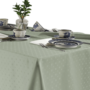 Toalha de Mesa Retangular Döhler Requinte TJ-5796 Verde 160x310cm