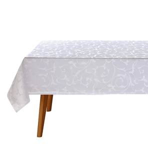 Toalha de Mesa Quadrada Döhler Requinte II Arcos Branca 160 x 160 cm
