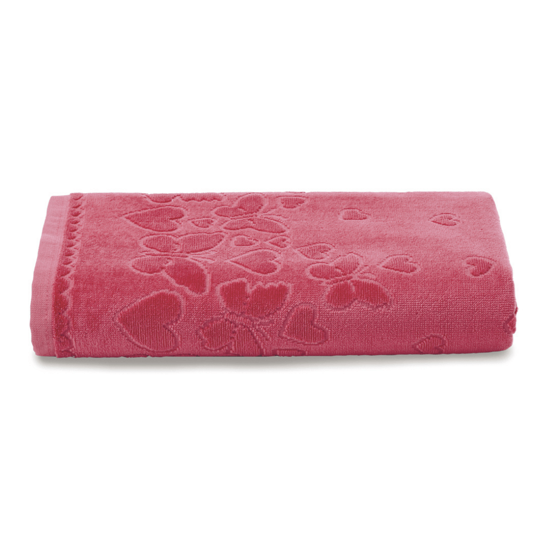 Toalha de Lavabo Romance Döhler Rosa Escuro
