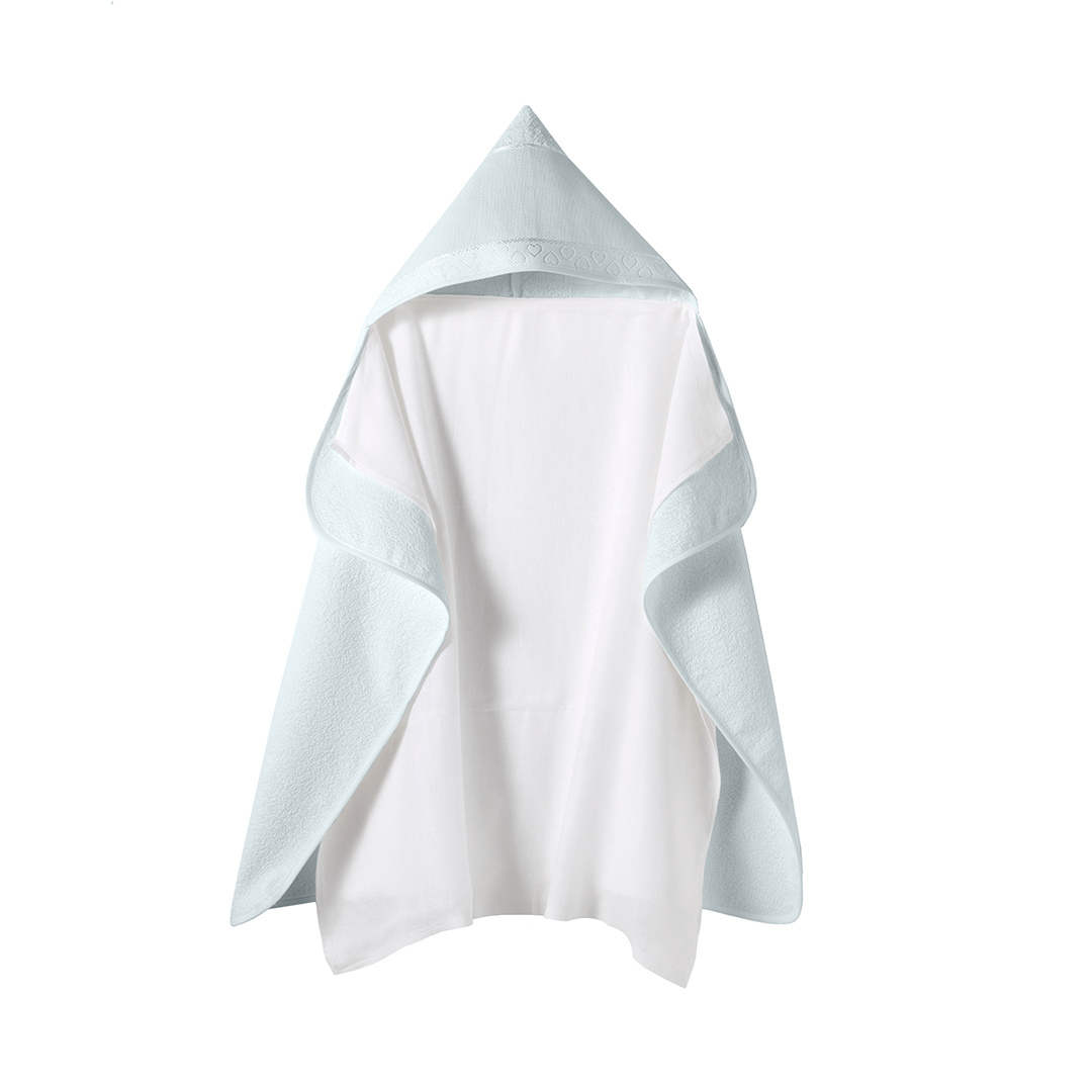 Toalha de Banho Döhler Baby Love Com Capuz Azul Claro Para Bordar
