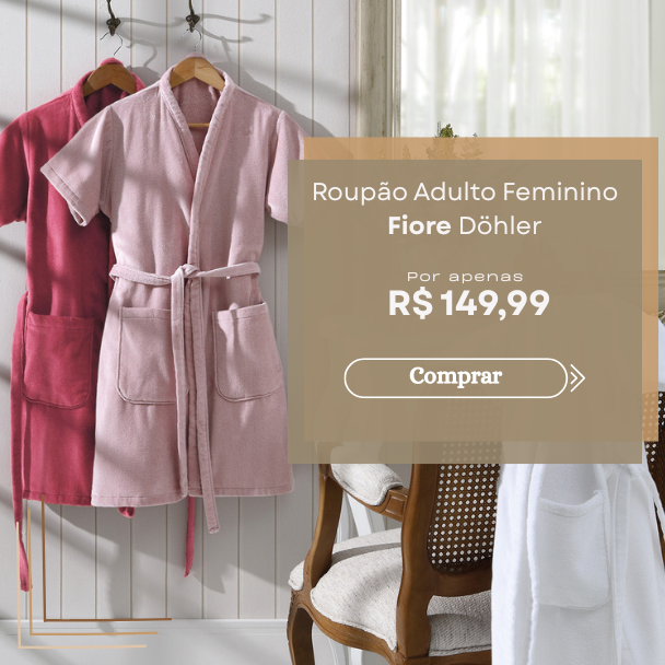 Banner Mosaico Home Decor Döhler - Roupão Fiore Feminino